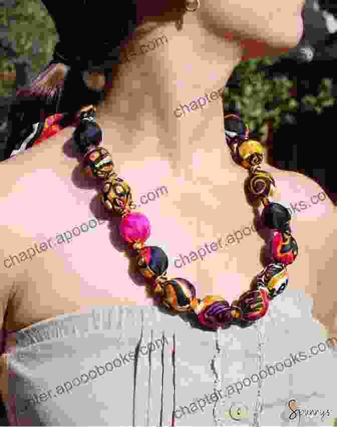 A Handmade Necklace Made From Colorful Fabric Scraps Homemade Craft: Learn To Grow Make Bake Or Sew On Really Small Budget