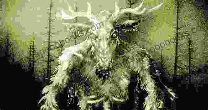 A Haunting Depiction Of The Wendigo, A Malevolent Creature From Native American Folklore, Lurking In The Shadowy Depths Of A Vermont Forest Vermont Haunted History: Vermont Ghost Stories Folklore Myths Curses And Legends (The Vermonter 1)