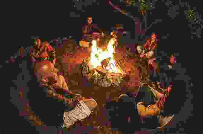 A Photograph Of A Group Of People Gathered Around A Campfire In A Forest, Listening To A Storyteller. Fairies Of Maine: A Guide To Maine And Its Fairies