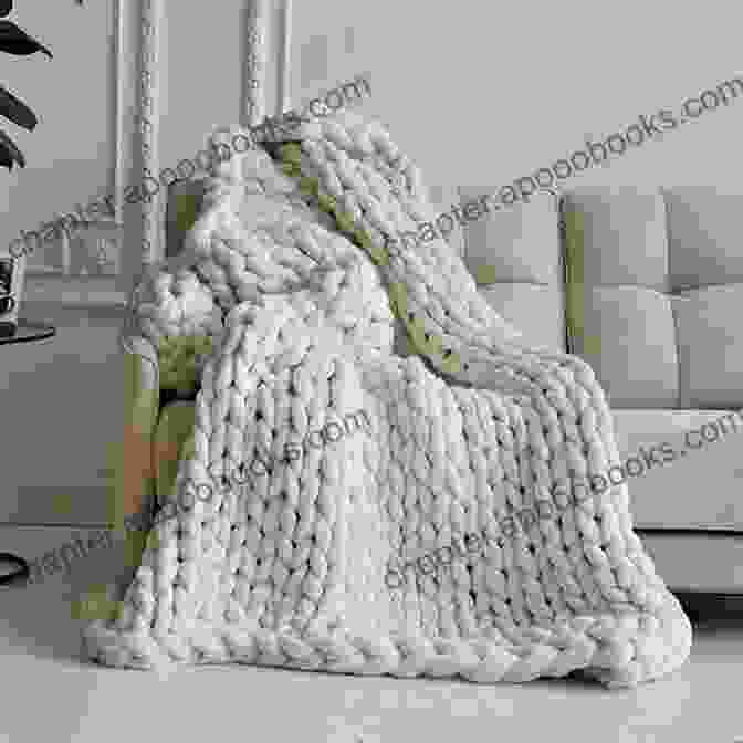 A Soft And Inviting Knitted Blanket In Vibrant Hues, Draped Over A Plush Armchair Homemade Knit Sew And Crochet: 25 Home Craft Projects