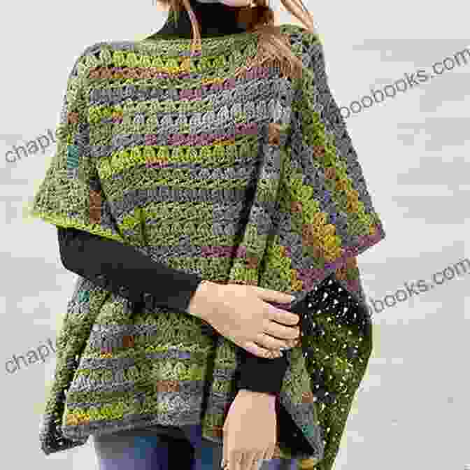 A Vibrant And Colorful Crochet Poncho, Inspired By The Stunning Painted Desert Painted Desert Poncho Crochet Pattern