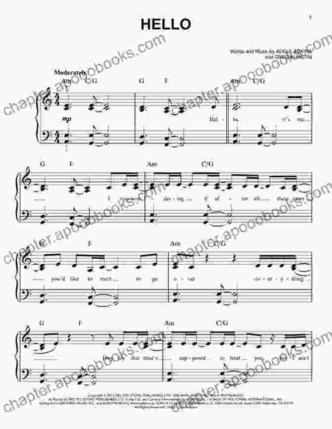 Adele's 'Hello' Sheet Music 100 Years (Sheet Music) List