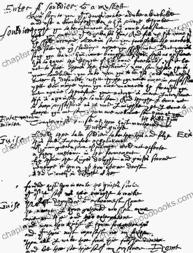 An Image Of A Manuscript Page From One Of Christopher Marlowe's Plays, With Handwritten Annotations. Christopher Marlowe: Poet Spy Park Honan