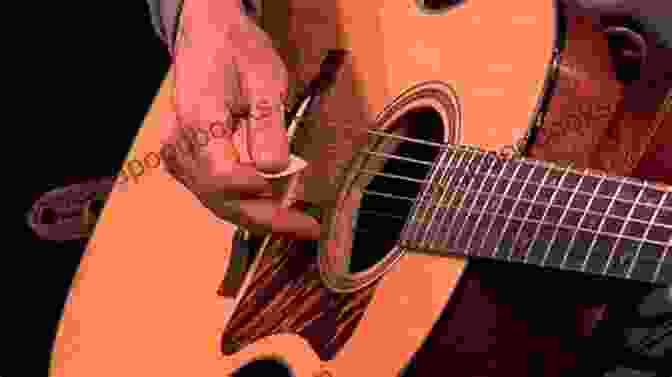 Close Up Of A Hand Flatpicking A Guitar Guitar Right Hand: Picking Strumming