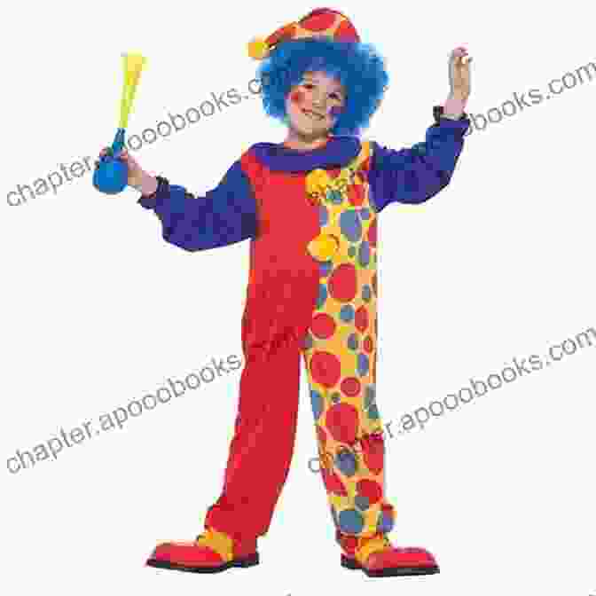 Clown Posing In A Whimsical And Colorful Costume, Showcasing Intricate Details And Flowing Fabric. Clowning Around (Clown 1)