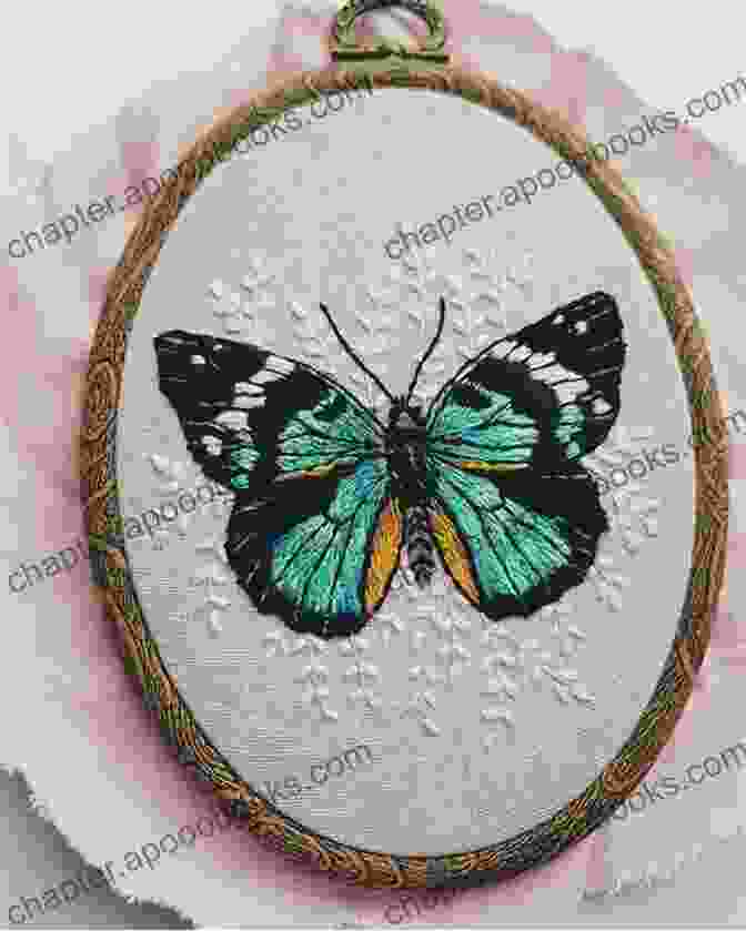 Disco Butterfly Cross Stitch Pattern: A Vibrant Embroidery Showcasing A Butterfly In Flight. Disco Butterfly Cross Stitch Pattern