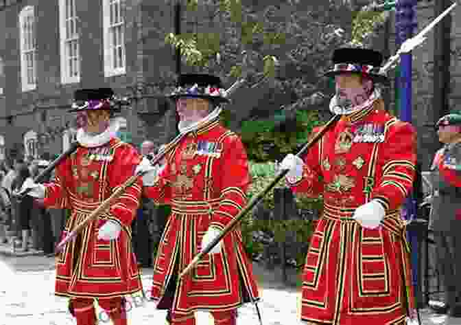 Image Of Beefeaters Standing Guard At The Tower Of London Cross Stitch Pattern Beefeater Lesley Stanfield