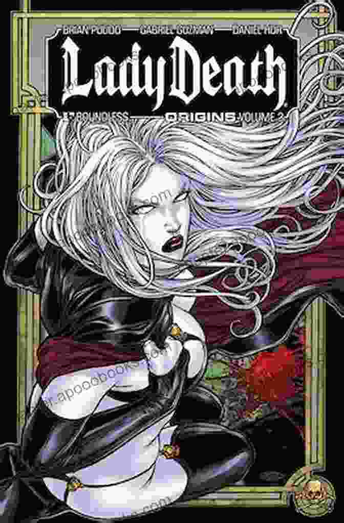 Lady Death Origins 21 Comic Book Cover Featuring Lady Death In A Dynamic Pose, Wielding Her Signature Twin Swords Against A Backdrop Of Fire And Darkness. Lady Death Origins #21 (Lady Death: Origins)