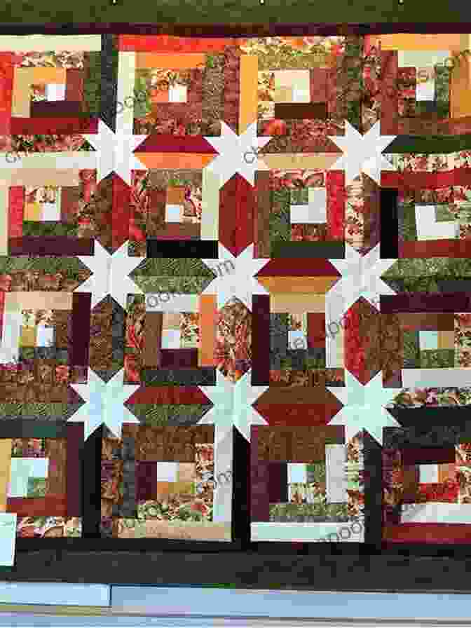 Log Cabin Legacy Quilt Pattern Featuring A Central Log Cabin Block Surrounded By Alternating Light And Dark Fabrics Stashtastic : 12 Patterns For Fat Quarter Quilts