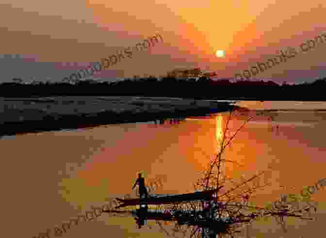 Sunset Over Majuli Island Jajabor: Wanderlust Assam Leonardo Poggi