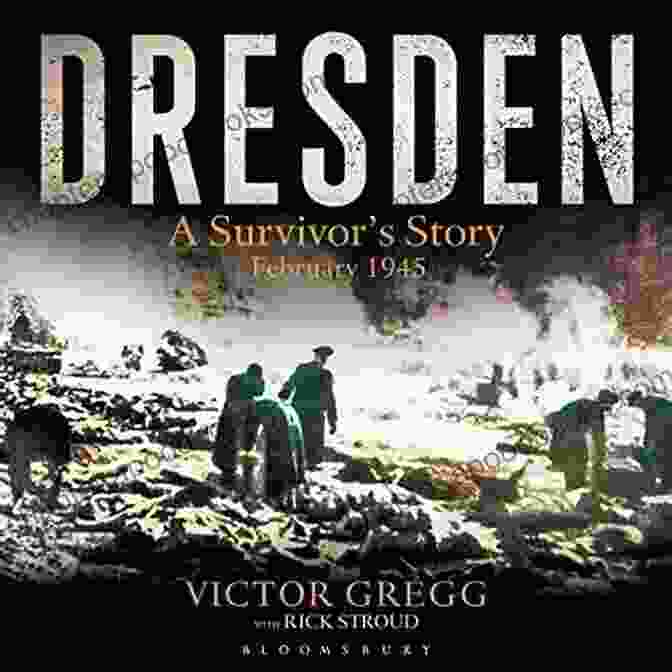 'Survivor Story February 1945' Book Cover Featuring A Young Woman's Silhouette Amidst Wartime Wreckage Dresden: A Survivor S Story (Kindle Single): A Survivor S Story February 1945