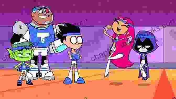 The Teen Titans Go! Team Striking A Pose Against A Vibrant Cityscape Teen Titans Go (2004 2008) #55 (Teen Titans Go (2003 ))