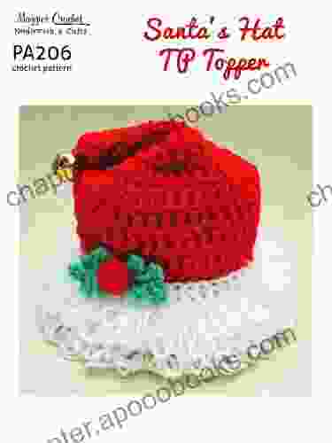 Crochet Pattern Santa Hat Toilet Tissue Topper PA206 R