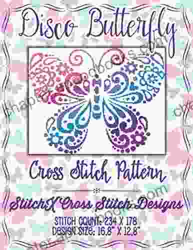 Disco Butterfly Cross Stitch Pattern